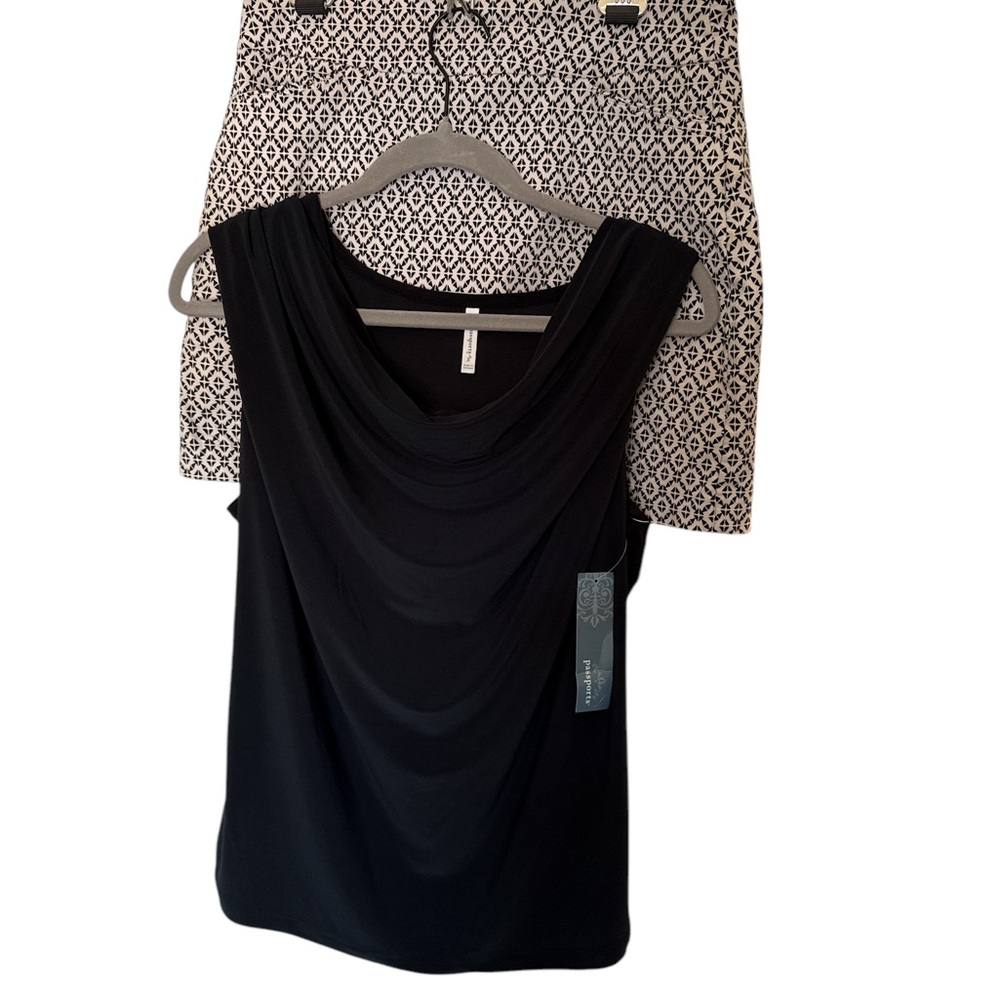 2 for $50 Glam-Active OUTFIT B/W Top AND Skirt. Ladies Med /Lg